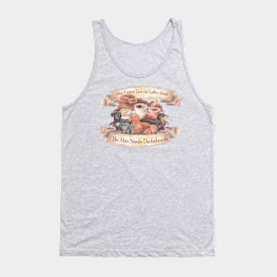 Man, Coffee, and Dachshunds Tank Top